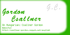 gordon csallner business card